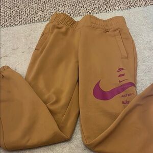 Nike Tan Sweatpants Relaxed Fit Fleece